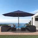 PURPLE LEAF Semi-Auto 1.9''/2.4''/3.1'' Pole Commercial Patio Umbrella Market Umbrella for Café, Restaurant & Hotel