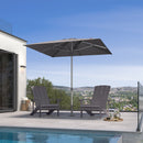 PURPLE LEAF Semi-Auto 1.9''/2.4''/3.1'' Pole Commercial Patio Umbrella Market Umbrella for Café, Restaurant & Hotel