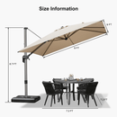 Clearance - PURPLE LEAF OPEN BOX Deluxe Aluminum Outdoor Patio Umbrella