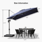 Clearance - PURPLE LEAF OPEN BOX Deluxe Aluminum Outdoor Patio Umbrella