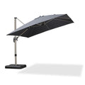 PURPLE LEAF Deluxe Aluminum Outdoor Patio Umbrella Square Cantilever Umbrellas