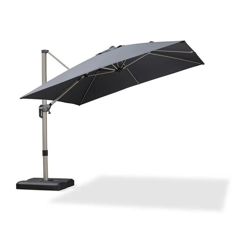 PURPLE LEAF Deluxe Aluminum Outdoor Patio Umbrella Square Cantilever Umbrellas