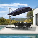 PURPLE LEAF Deluxe Aluminum Outdoor Patio Umbrella Square Cantilever Umbrellas