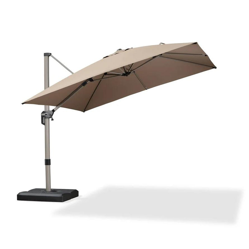 PURPLE LEAF Deluxe Aluminum Outdoor Patio Umbrella Square Cantilever Umbrellas