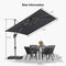 PURPLE LEAF Deluxe Aluminum Outdoor Patio Umbrella Square Cantilever Umbrellas