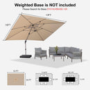 Clearance - PURPLE LEAF OPEN BOX Deluxe Aluminum Outdoor Patio Umbrella