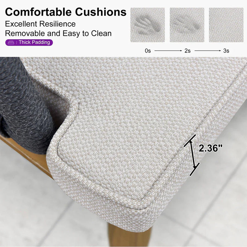 PURPLE LEAF 2 Pieces Patio Dining Chair Set All-Weather Wicker Dining Chair Aluminum Bistro Set with Cushions and Pillows for Garden Deck Kitchen