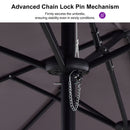 Clearance - PURPLE LEAF OPEN BOX Table Umbrella Double-Sided Market Umbrella with Base