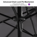 Clearance - PURPLE LEAF OPEN BOX Table Umbrella Double-Sided Market Umbrella with Base