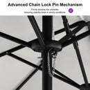 Clearance - PURPLE LEAF OPEN BOX Table Umbrella Double-Sided Market Umbrella with Base