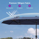 Clearance - PURPLE LEAF OPEN BOX Table Umbrella Double-Sided Market Umbrella with Base