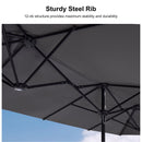 Clearance - PURPLE LEAF OPEN BOX Table Umbrella Double-Sided Market Umbrella with Base