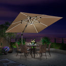 Clearance - PURPLE LEAF OPEN BOX Square Outdoor Umbrellas with Lights