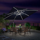 Clearance - PURPLE LEAF OPEN BOX Square Outdoor Umbrellas with Lights