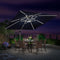 Clearance - PURPLE LEAF OPEN BOX Square Outdoor Umbrellas with Lights