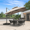 PURPLE LEAF Double Top Cantilever Patio Umbrella UV50+ Fade Resistant Outdoor Umbrellas