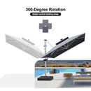 PURPLE LEAF Rectangular Cantilever Umbrella with Base, Outdoor Umbrellas with Lights