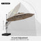 PURPLE LEAF Round Cantilever Umbrella with Base, Outdoor Umbrellas with Lights