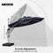 PURPLE LEAF Round Cantilever Umbrella with Base, Outdoor Umbrellas with Lights