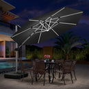 Clearance - PURPLE LEAF OPEN BOX Round Outdoor Umbrellas with Lights