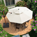 Clearance - PURPLE LEAF OPEN BOX Round Aluminum Patio Umbrella in Wood Color