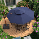 Clearance - PURPLE LEAF OPEN BOX Round Aluminum Patio Umbrella in Wood Color