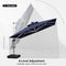 PURPLE LEAF Square Cantilever Umbrella with Base, Outdoor Umbrellas with Lights