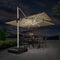 PURPLE LEAF Double Top 9 / 10 / 11 / 12 ft Square Outdoor Umbrellas with Lights