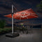 PURPLE LEAF Double Top 9 / 10 / 11 / 12 ft Square Outdoor Umbrellas with Lights
