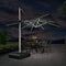 PURPLE LEAF Double Top 9 / 10 / 11 / 12 ft Square Outdoor Umbrellas with Lights