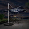 PURPLE LEAF Double Top 9 / 10 / 11 / 12 ft Square Outdoor Umbrellas with Lights