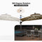 PURPLE LEAF Round Cantilever Umbrella with Base, Outdoor Umbrellas with Lights
