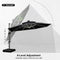 PURPLE LEAF Round Cantilever Umbrella with Base, Outdoor Umbrellas with Lights