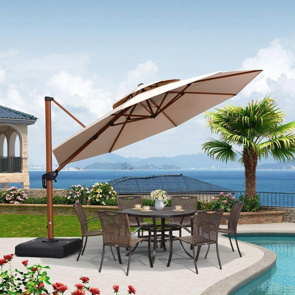 11 ft rectangular patio umbrella green 14.8 ft. Extra Large Patio Umbrella Rectangular Double-Sided Outdoor  Umbrella with Crank in Light Green UUW640140334