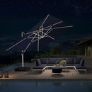 Clearance - PURPLE LEAF OPEN BOX Square Outdoor Umbrellas with Lights