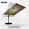 PURPLE LEAF Square Cantilever Umbrella with Base, Outdoor Umbrellas with Lights
