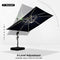 PURPLE LEAF Square Cantilever Umbrella with Base, Outdoor Umbrellas with Lights