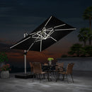 Clearance - PURPLE LEAF OPEN BOX Square Outdoor Umbrellas with Lights