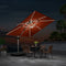 Clearance - PURPLE LEAF OPEN BOX Square Outdoor Umbrellas with Lights