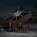 Clearance - PURPLE LEAF OPEN BOX Square Outdoor Umbrellas with Lights