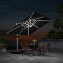 Clearance - PURPLE LEAF OPEN BOX Square Outdoor Umbrellas with Lights