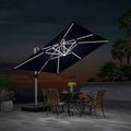 Clearance - PURPLE LEAF OPEN BOX Square Outdoor Umbrellas with Lights