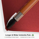 PURPLE LEAF Outdoor Garden Umbrella with Base, Cantilever Umbrellas in Wood Color