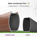 Clearance - PURPLE LEAF OPEN BOX Round Aluminum Patio Umbrella in Wood Color