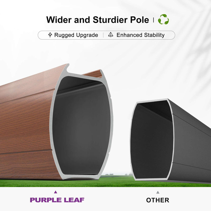 Clearance - PURPLE LEAF OPEN BOX Rectangular Patio Cantilever Umbrella