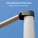PURPLE LEAF Round Cantilever Umbrella with Base, Outdoor Umbrellas with Lights