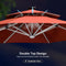 PURPLE LEAF Round Cantilever Umbrella with Base, Outdoor Umbrellas with Lights