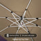 PURPLE LEAF Square Cantilever Umbrella with Base, Outdoor Umbrellas with Lights