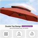 PURPLE LEAF Outdoor Garden Umbrella with Base, Cantilever Umbrellas in Wood Color