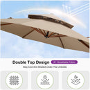 Clearance - PURPLE LEAF OPEN BOX Round Aluminum Patio Umbrella in Wood Color